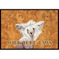 Carolines Treasures 18 x 27 In. Chinese Crested Wipe Your Paws Indoor Or Outdoor Mat LH9459MAT